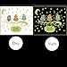 Two Wall Stickers,Techfeed Night Light Wall Decals and Branch Owl Wall Stickers for Kids Rooms Bedroom Decorative Removable Wall Decor Stickers for Girls Boys