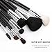 DUcare Makeup Brushes 12 Pcs Professional Makeup Brushes Set Cosmetic Foundation Powder Blending Contour Lip EyeShadow Eyebrow Brush with Leather Brush Case Bag (Sliver and Black)