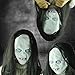 Exteren Halloween Horror Long Hair Witch Full Face Latex Mask Hot Festival Party Dolls (White)
