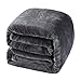 Balichun Luxury 330 GSM Fleece Blanket Super Soft Warm Fuzzy Lightweight Bed or Couch Blanket Twin/Queen/King Size(King,Dark Grey)