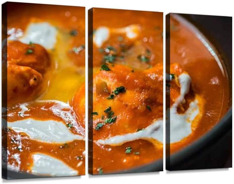 Traditional Emirati Breakfast Cuisine, Posh Beith Temat, Dubai, UAE Print On Canvas Wall Artwork Modern Photography Home Decor Unique Pattern Stretched and Framed 3 Piece