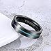 TIGRADE 5mm 7mm 9mm Rainbow Titanium Ring Colorful Thin Groove Wedding Band Couple Rings Size 3-14.5