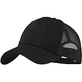 TSSGBL USA Flag Trucker Hat - OSFM & XXL Big Head Fit, Adjustable Mesh Snapback American Patriotic Baseball Cap
