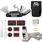 GoTravel2 Mini Bike Repair Tools Kits - 16 in 1 Bicycle Essential Multi tools Set, Portable Bike Kit Repair Set, Bike Tool Bicycle Repair Kit Bicycle Tools Tire Patch Levers for Bicycles (kit)
