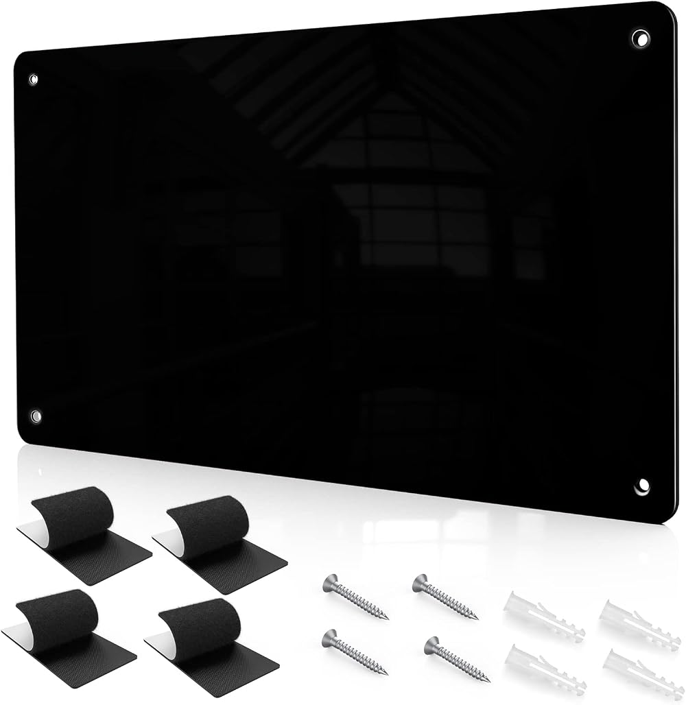 Tonhui 43.5x30 cm Black Metal Magnetic Board Wall Display Board