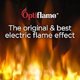 Dimplex Kansas Inset Electric Fire Brass Optiflame 2kW Fan Heater Real Coals view 7
