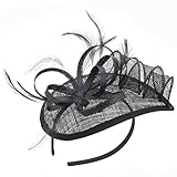Fascigirl Sinamay Fascinator Pillbox Hat Hair Hoop Tea Party Derby Cocktail Hat for Women