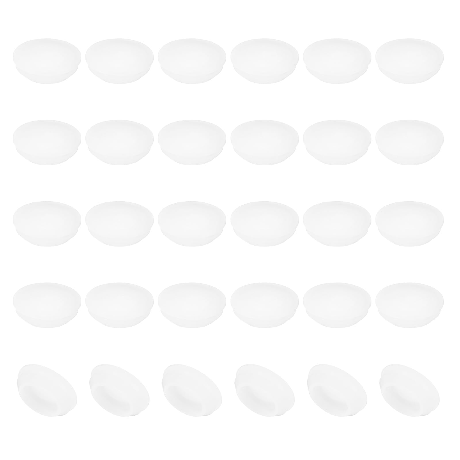 PATIKIL 20mm Diameter Silicone Round Snap, 30 Pcs in Type Locking Furniture Hole Plug Button Protective Cover Cap Head Fit for 2.5-20mm Hole for Seal Bulkhead Cylinder Hole, Translucence