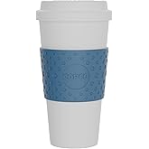 Copco Acadia 16 oz Travel Mug - Insulated Reusable Coffee Tumbler with Double-Walled Plastic, Leak-Proof Lid, BPA-Free - Portable Mug for Hot & Cold Drinks, Cup Holder Friendly (Blue)