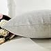 Home Brilliant Decorative Pillow Covers 18x18 Lined Linen Square Throw Cushion Cover for Bed Kids Chair, 45x45 cm, Light Grey
