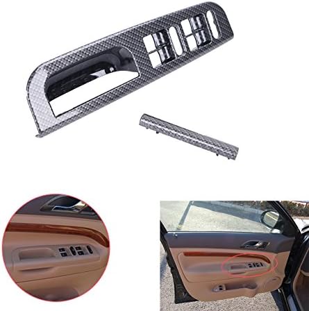 Kawayee Carbon Grain Door Window Switch Bezel + Handle Trim Set For VW Jetta Golf MK4 Passat B5 3B0867175(A) 3B0 867 175 A
