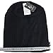 Mens Slouchy Long Beanie Knit Cap for Summer Winter Oversize (B08-Black)