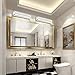 ZUZITO Modern Bathroom Light Fixtures - LED Vanity Lights for Bathroom 18W - Crystal Chrome Lighting Fixtures Over Mirror for Bath