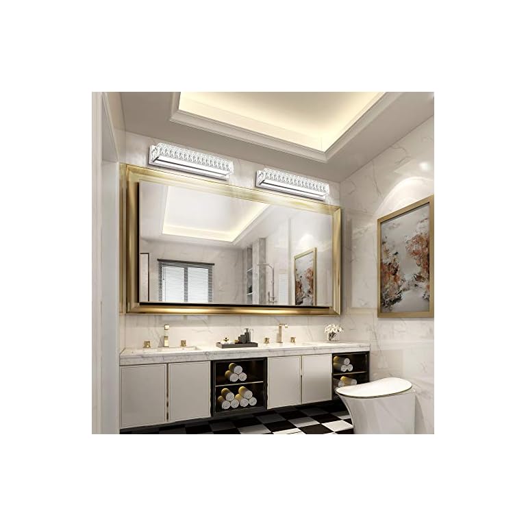 ZUZITO Crystal Bathroom Vanity Lighting Fixtures 7500 Modern LED Vanity