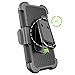 BENTOBEN Case for Galaxy S6 Edge, Shockproof Heavy Duty Protection Hybrid Rugged Rubber Case with Built-in Rotating Kickstand Belt Swivel Clip Holster Cover for Samsung Galaxy S6 Edge/SM-G925,Black