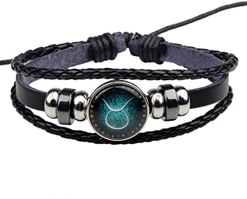 Ac Union ACUNION™ Handmade Constellations Bracelet Taurus Charm for Friendship Gift - Fashion Personalized Leather Bracelet