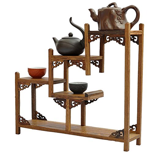 NWFashion Chinese Wooden Assemble Display Stand Ladder Up Curio Cabinets Shelf (3) - Thumbnail 2