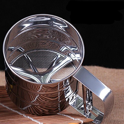 Bazaar Stainless Steel Mechanical Baking Icing Flour Sugar Sifter Shaker