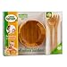 Bamboo Feeding Set 3pc includes Bowl, Spoon and Fork, BPA Free - Infant and Kid Friendly