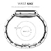 MoKo Compatible Band Replacement for Apple Watch 42mm 44mm Series 4/3/2/1, Stainless Steel Ceramics Link Replacement Strap Bracelet with Butterfly Buckle Clasp - Black (Not Fit iWatch 38mm 40mm)