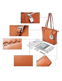 BOSTANTEN Bolso de mano de piel con asa superior para mujer