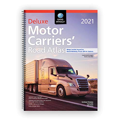Rand McNally 2021 Deluxe Motor Carriers Truckers Road Atlas Spiral