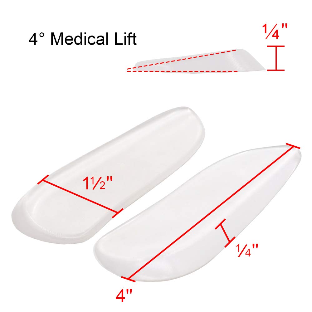 SQHT Orthotics Medial & Lateral Heel Wedge Silicone Insoles for Supination and Pronation, Corrective Adhesive Gel Shoe Inserts for Bow Legs, Foot Alignment, Knock Knee Pain (Transparent+Brown+Black)