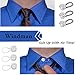 Windman 12Pcs Elastic Collar Extenders with 6Pcs Metal Neck Extenders and Extra Free 6Pcs White Collar Extenders for Men Dress Shirts 3/8
