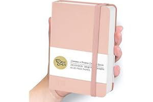 Mix Media Carnet de croquis de poche pratique avec couverture rigide en cuir, 60 feuilles, 50,8 kg/180 g/m², sans acide, pour