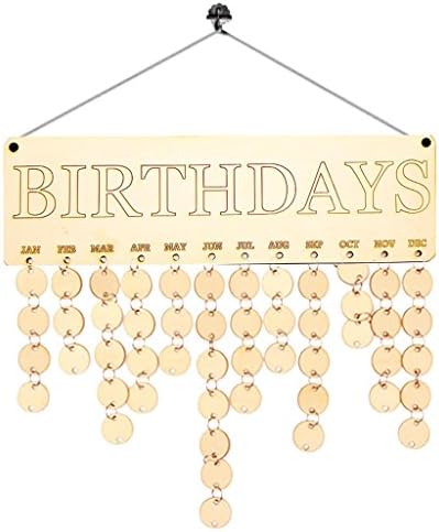 Wooden Family Friends Birthday Reminder Calendar Plaque Board Wall Door Sign