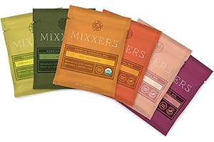 Mixxers Sample Pack Premium Cocktail Mix Packets (Margarita, Spicy Margarita, Mai Tai, Paloma, Old Fashioned, and Cosmo), Easy On the Go Vegan & Gluten Free Mixers Variety, 6 Count (Pack of 1)