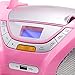 Lauson Boombox with Cd Player Mp3 | Portable Radio CD-Player Stereo with USB | USB & MP3 Player | Headphone Jack (3.5mm) CP548 (Pink)thumb 4