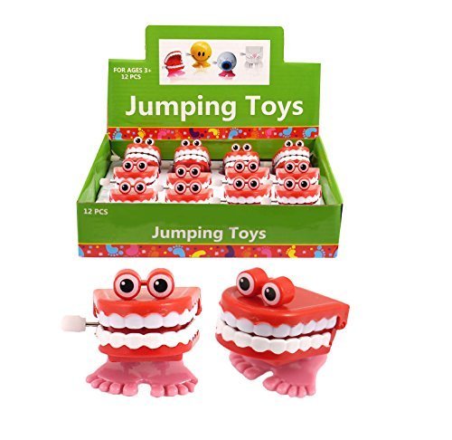 The Harlequin Brand 12 X Clockwork Chatting Teeth With Eyes