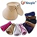 Yougle Fashion Girl Lady Beach Sun Visor Foldable Roll up Wide Brim Straw Hat Cap By ePacket 7-15 Days to USA