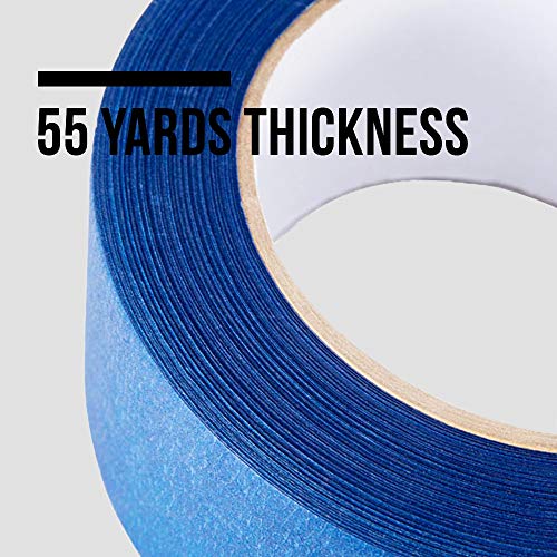 LICHAMP Blue Painters Tape 2 inches Wide, Bulk 4 Pack Original Blue
