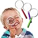 Magnifying Glasses Assorted Colors Handheld 4 1/4 Inch Magnifying Glasses Toys for Kids Party Favors Birthday Parties School (24 Pack)