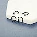 Hanpabum 16G 8mm 6pcs Stainless Steel Nose Septum Rings Hoop Horseshoe Earrings Septum Piercing Jewelry for Women (F:6Pcs Black 8mm)
