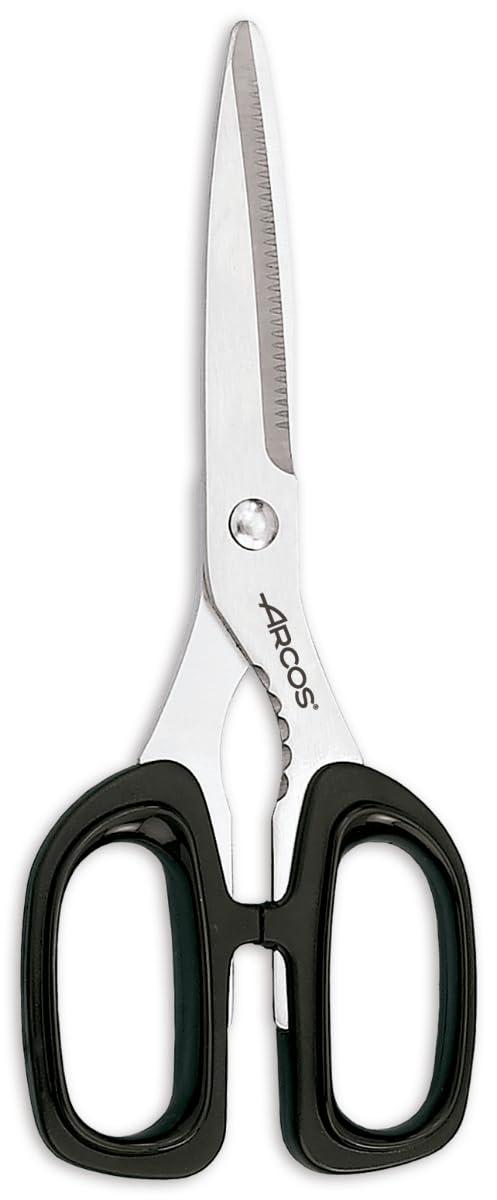 Arcos Series Prochef - Kitchen Scissors - Blade Stainless Steel 8" - Handle Polypropylene Black color