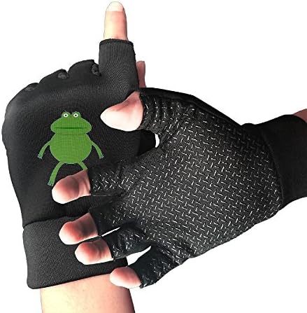 Xcjycd Frog Animal Womens Fingerless Gloves Cycling Gym Weight Lifting Crossfit Yoga Arthritis Gloves For Women