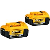 DEWALT 20V MAX* XR Battery, 4.0-Ah, 2-Pack (DCB204-2), Black