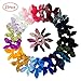 Simnice 25 Pack Hair Scrunchies Rabbit Bunny Ear Bow Bowknot Scrunchies Velvet Scrunchy Bobbles Elastic Hair Ties Bands Ponytail Holder