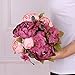 Leagel Fake Flowers Vintage Artificial Peony Silk Flowers Bouquet Wedding Home Decoration, Pack of 1 (New Sweetened Bean)