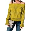 XYJD Lente en zomer vrouwen ronde hals lange mouwen losse kant één-schouder lange mouwen effen kleur blouse trui T-shirt…