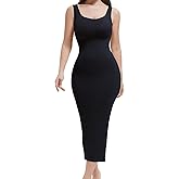 LIRASDIS Shapewear Full Slip for Under Dresses, Tummy Control Slip Dress for Women, Square Neck Long Slimming Dress