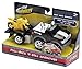 Kid Galaxy Squeezable Pull Back Ford F150 Pick Up Truck with Motorcycle and Trailer. Toddler Wind Up Vehicle Playset