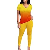 Lounge Sets for Women 2 Piece Summer Casual Jogger Workout Outfits Short Tops Long Pant Sweat suit leggings set