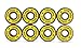 Yellow Jacket Premium Skateboard Bearings, Pro Longboard Bearings, 608, ABEC 9, Yellow Jacket (Pack of 8)