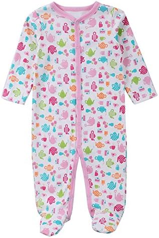 Newborn Baby Rompers Boys Girl Organic Sleeper Footed Pajamas Sleep 'N Play
