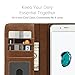 GMYLE iPhone 7 Plus Wallet Case, iPhone 8 Plus Wallet Case, [Book Style] Wallet Book Case Cover Vintage for Apple iPhone 7 Plus & 8 Plus - Brown Classic [Crazy Horse Pattern] [PU Leather]