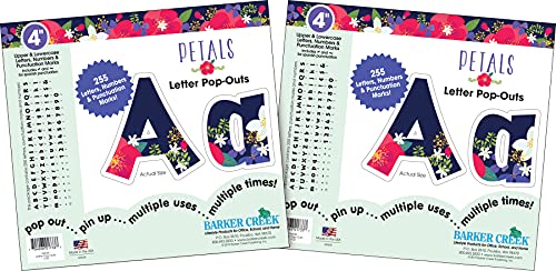 Barker Creek 4" Letter Pop-Outs 2-Pack, Petals, Jazz Up Your Bulletin Boards wi…
